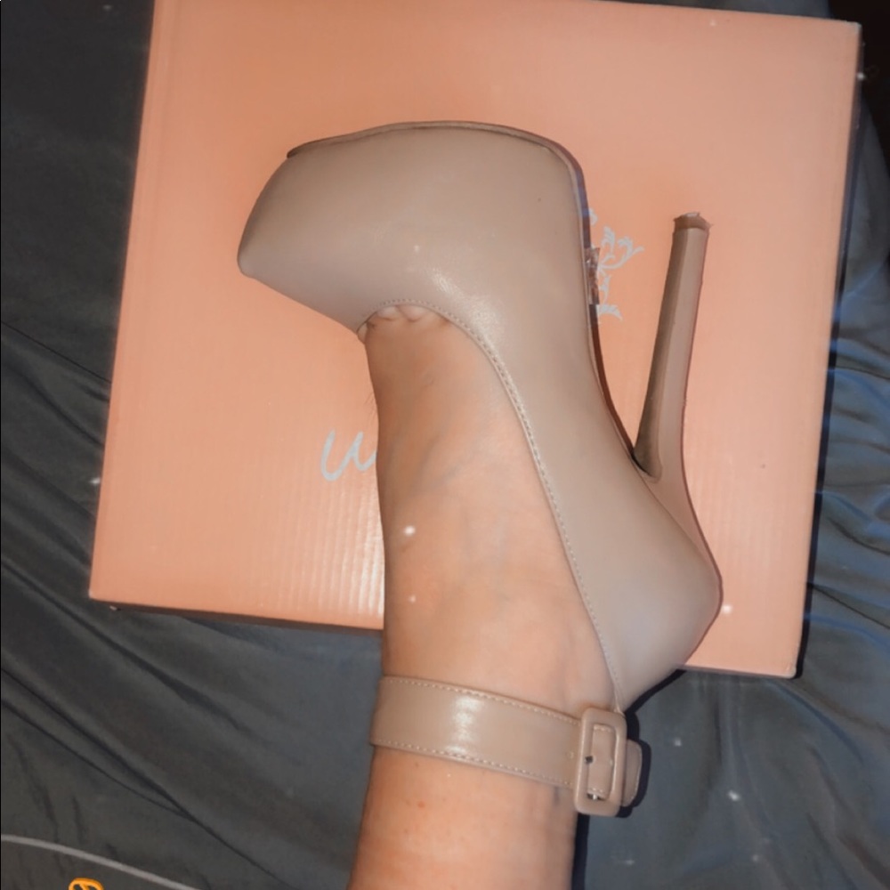 Nude high heels